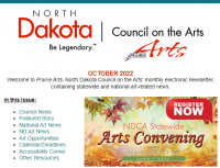E-Prairie Arts October 2022 Newsletter Header